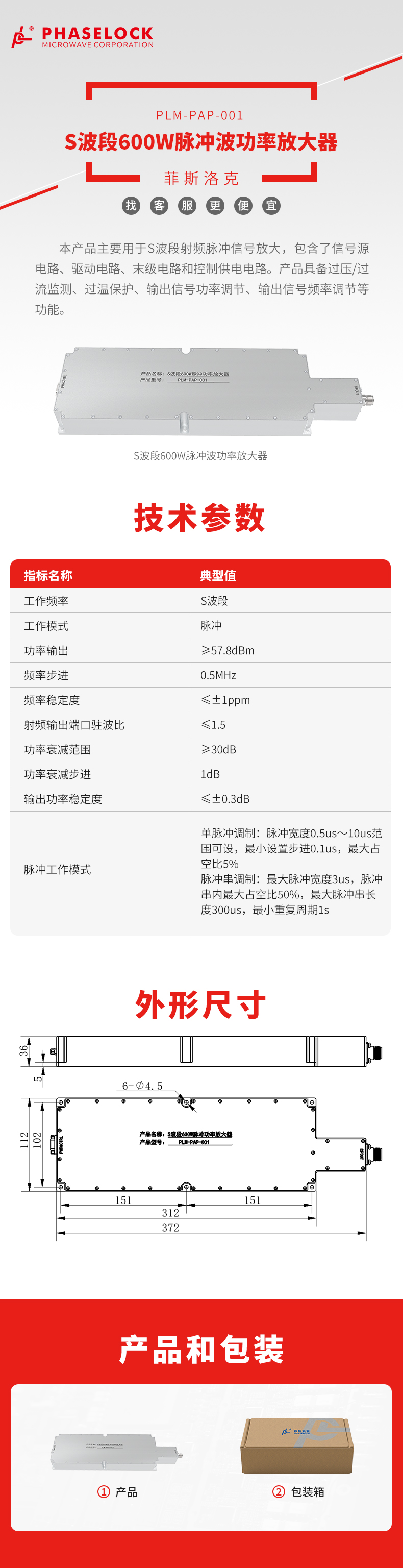 PLM-PAP-001型S波段600W脉冲功率放大器.jpg